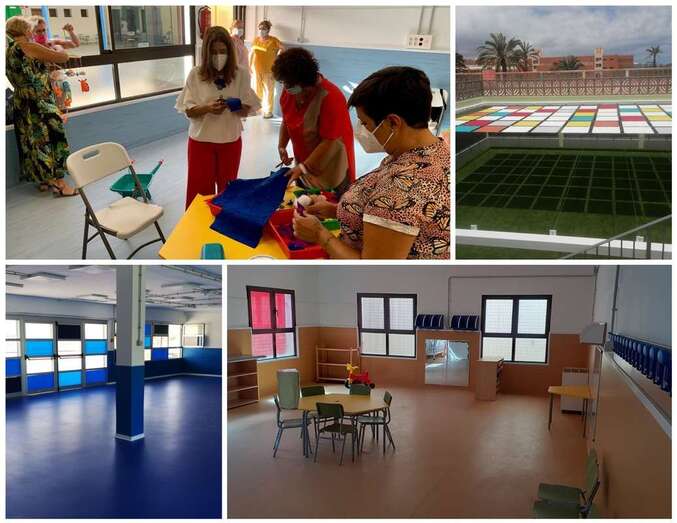 La vicealcaldesa Carmen Hernández en una visita reciente a las EIM de Telde e instalaciones de algunas de ellas/TA.